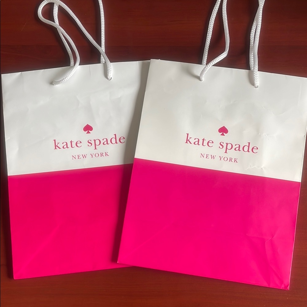 ✨5 for $20✨ 2 Kate Spade Pink and White shopping Bag